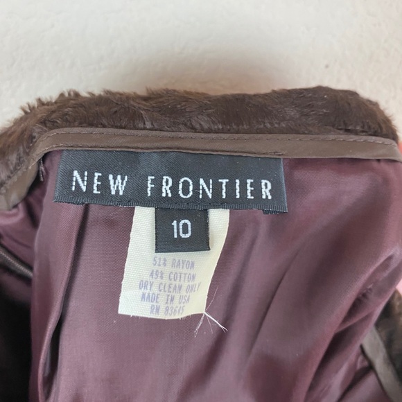 New Frontier Brown Fuzzy Mini Skirt - Picture 5 of 6